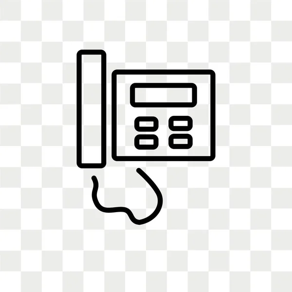Hem Telefonikonen Vektor Isolerad Transparent Bakgrund Hem Telefon Logotyp Koncept — Stock vektor