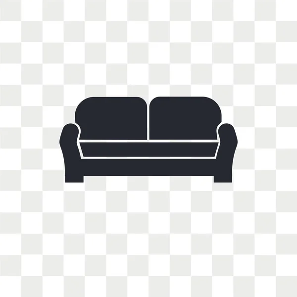 Sofa Vektorsymbol Isoliert Auf Transparentem Hintergrund Sofa Logo Konzept — Stockvektor