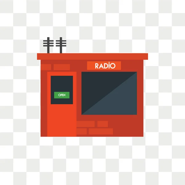 Radio Vektor Symbol Isoliert Auf Transparentem Hintergrund Radio Logo Konzept — Stockvektor