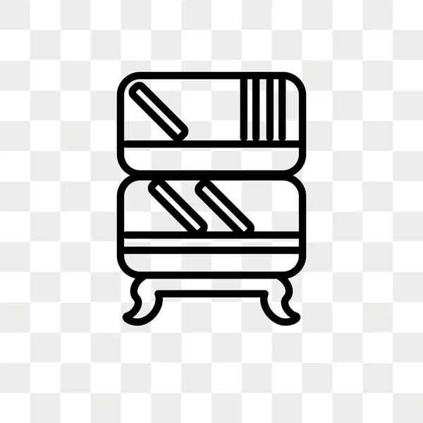 Icono Vector Librería Aislado Sobre Fondo Transparente Concepto Logotipo Librería — Archivo Imágenes Vectoriales