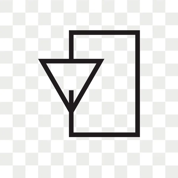 Icono Vector Flecha Hacia Abajo Aislado Sobre Fondo Transparente Concepto — Vector de stock