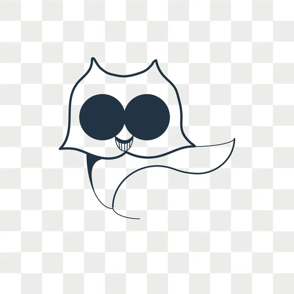 Icône Vectorielle Hibou Isolée Sur Fond Transparent Concept Logo Hibou — Image vectorielle