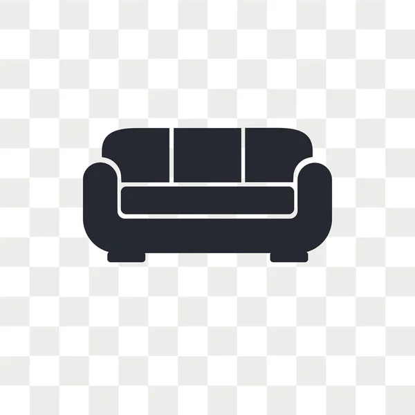 Sofa Vektorsymbol Isoliert Auf Transparentem Hintergrund Sofa Logo Konzept — Stockvektor