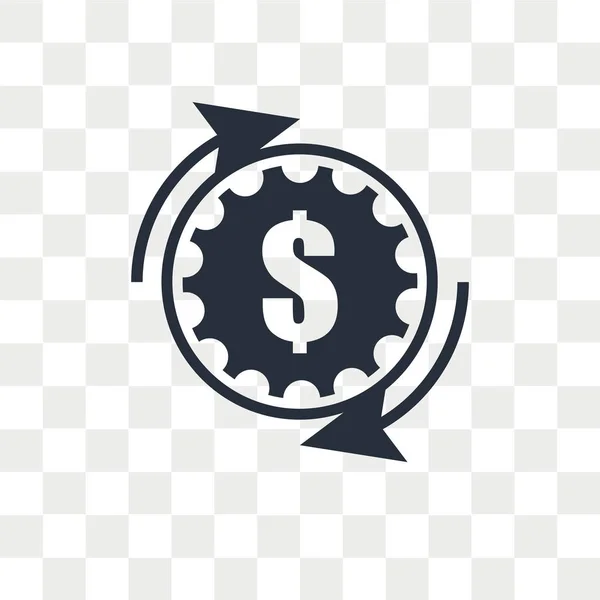 Icône Vectorielle Retour Investissement Isolée Sur Fond Transparent Concept Logo — Image vectorielle