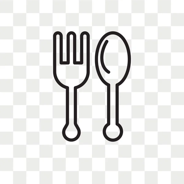 Cutlery Vector Icon Isolated Transparent Background Cutlery Logo Concept — Stock Vector