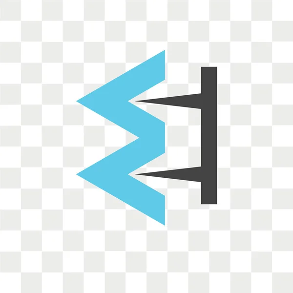 Vänsterpilen Vektor Ikonen Isolerad Transparent Bakgrund Vänster Pil Logotypen Koncept — Stock vektor