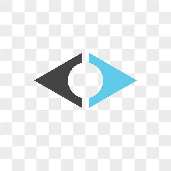 Icône Vectorielle Flèche Gauche Isolée Sur Fond Transparent Concept Logo — Image vectorielle