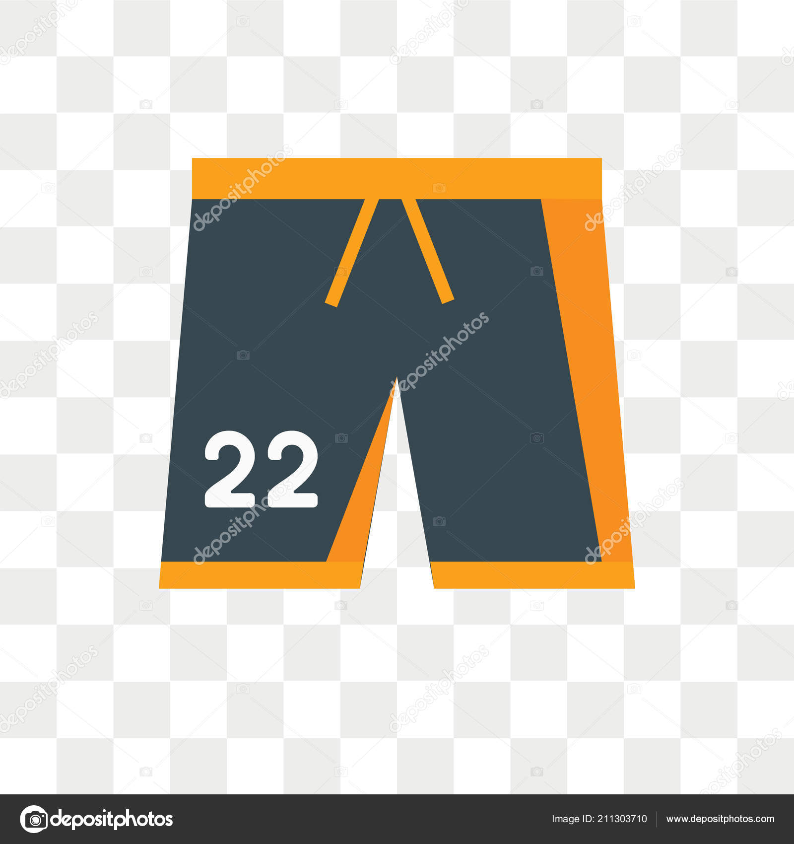 Kurze Hosen Vektor Icon isoliert auf transparenten Kurze Hosen Vektor Icon isoliert auf transparenten