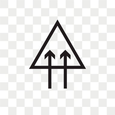 Yukarı ok vektör simgesi ok logo kavramı kadar şeffaf arka plan üzerinde izole