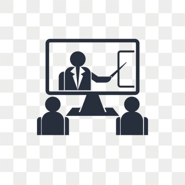 Saydam arka plan üzerinde çevrimiçi eğitim logo kavramı izole çevrimiçi eğitim vektör simgesi