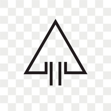 Yukarı ok vektör simgesi ok logo kavramı kadar şeffaf arka plan üzerinde izole