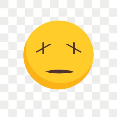 Ölü şeffaf arka plan üzerinde ölü logo kavramı izole vektör simgesi