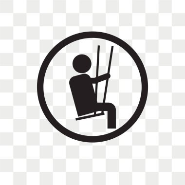 Salıncaklar şeffaf arka plan üzerinde salıncaklar logo kavramı izole simge vektör