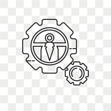 Saydam arka plan üzerinde ayarları logo kavramı izole ayarları vektör simgesi