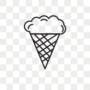 Saydam arka plan üzerinde dondurma logo kavramı izole dondurma vektör simgesi