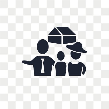 Saydam arka plan üzerinde ev logo kavramı izole House vektör simgesi