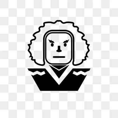 Saydam arka plan üzerinde George washington logo kavramı izole George washington vektör simgesi