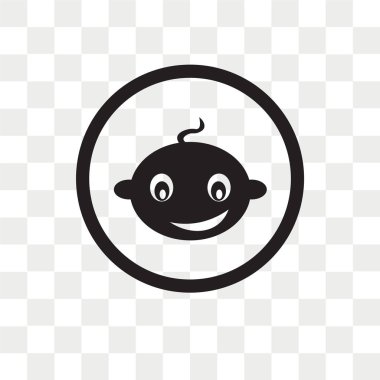 saydam arka plan üzerinde bebek bölge logo kavramı izole bebek bölge vektör simgesi