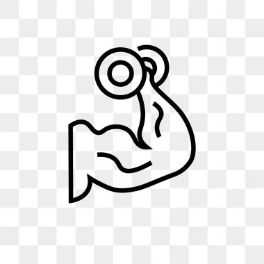 Saydam arka plan üzerinde kas logo kavramı izole kas vektör simgesi