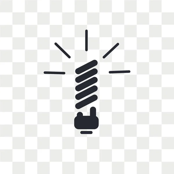 Light Bulb Vektor Ikonen Isolerad Transparent Bakgrund Glödlampa Logotyp Koncept — Stock vektor