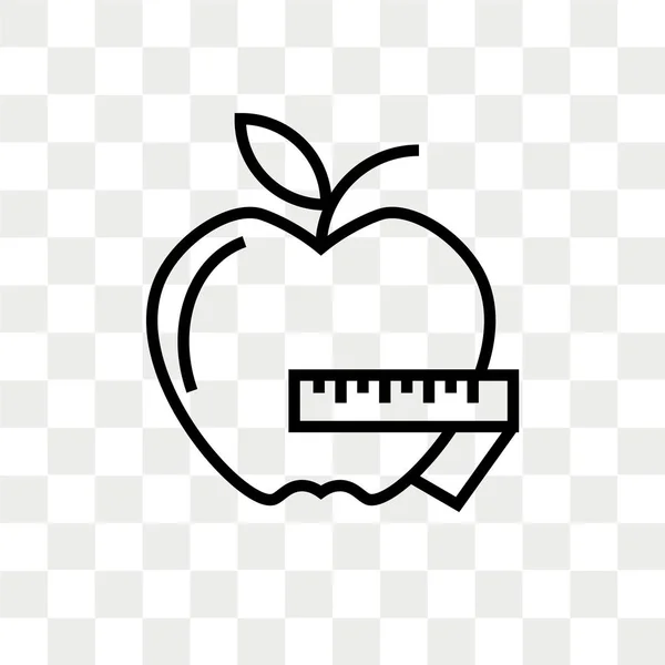 Яблуко Вектор Значок Ізольовані Прозорому Фоні Концепція Логотипу Яблука — стоковий вектор