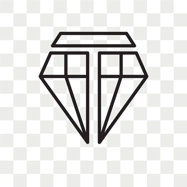 Diamant Vektorsymbol Isoliert Auf Transparentem Hintergrund Diamant Logo Konzept — Stockvektor