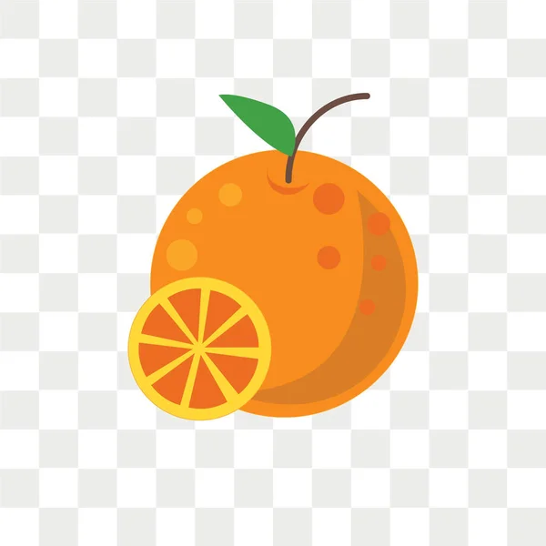 橙色矢量图标在透明背景上隔离 橙色徽标概念 — 图库矢量图片