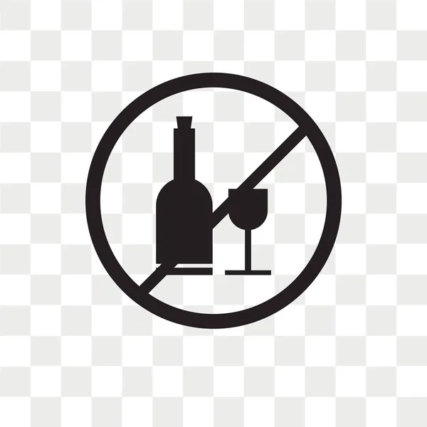 Никакой Иконки Питьевого Вектора Прозрачном Фоне Никакой Концепции Питьевого Логотипа — стоковый вектор
