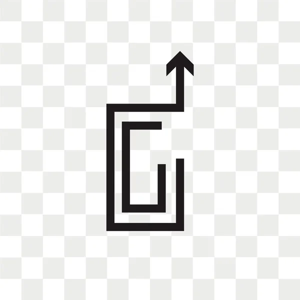 矢印ベクトル アイコン矢印ロゴのコンセプトを透明な背景に分離 — ストックベクタ