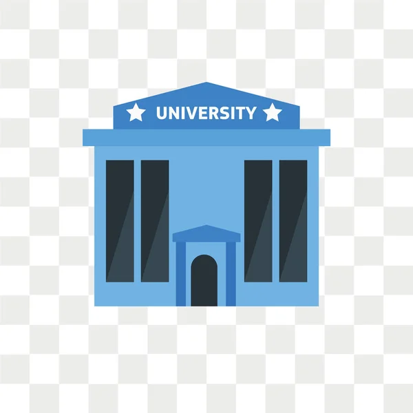 Univerzita Vektorové Ikony Izolované Průhledné Pozadí Koncept Loga Univerzity — Stockový vektor