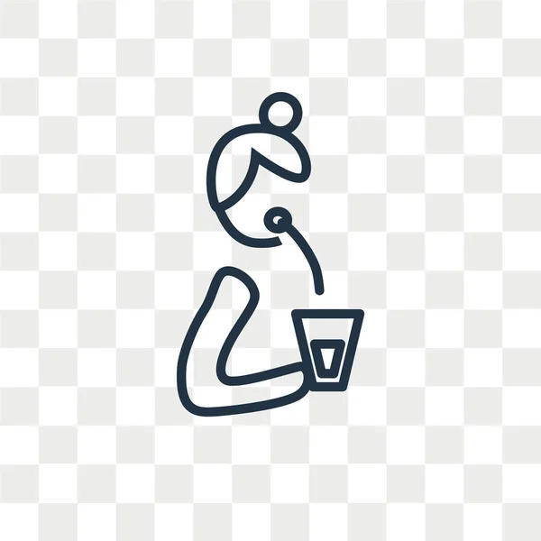 Drink Water Vector Pictogram Geïsoleerd Transparante Achtergrond Drink Water Logo — Stockvector