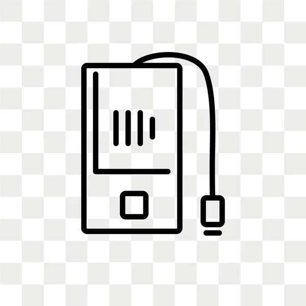 Powerbank Vektorsymbol Isoliert Auf Transparentem Hintergrund Powerbank Logo Konzept — Stockvektor