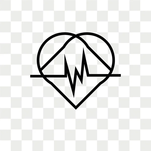 Icono Del Vector Del Corazón Aislado Sobre Fondo Transparente Concepto — Vector de stock