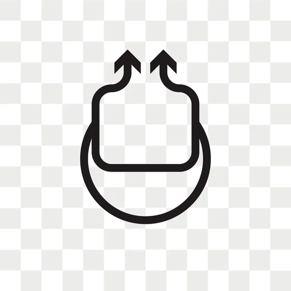 Icono Vector Flecha Arriba Aislado Sobre Fondo Transparente Concepto Logotipo — Vector de stock