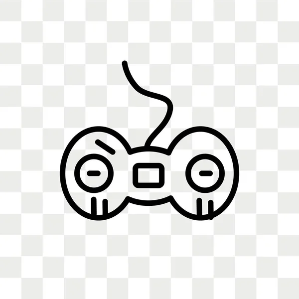 Gamepad Con Icono Vector Cable Aislado Sobre Fondo Transparente Gamepad — Archivo Imágenes Vectoriales