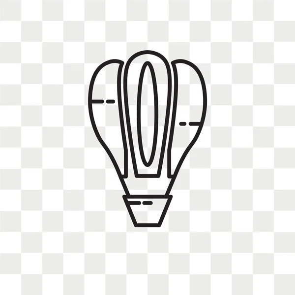 Hot Air Balloon Vektor Ikonen Isolerad Transparent Bakgrund Luftballong Logotyp — Stock vektor