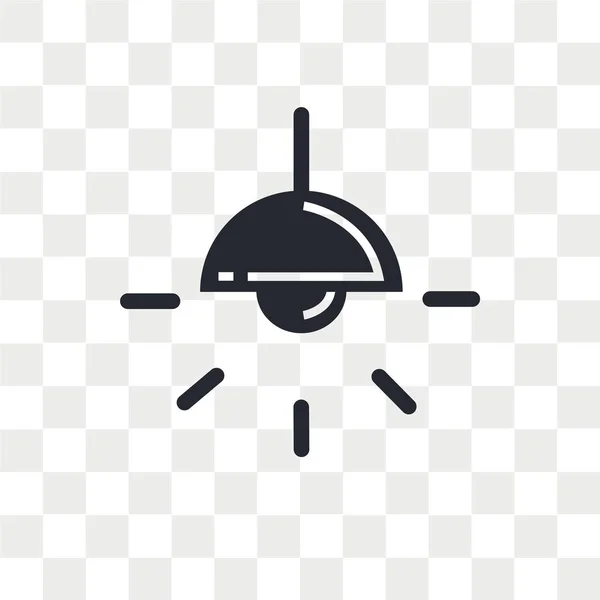 Icono Vector Lámpara Aislado Sobre Fondo Transparente Concepto Logotipo Lámpara — Archivo Imágenes Vectoriales