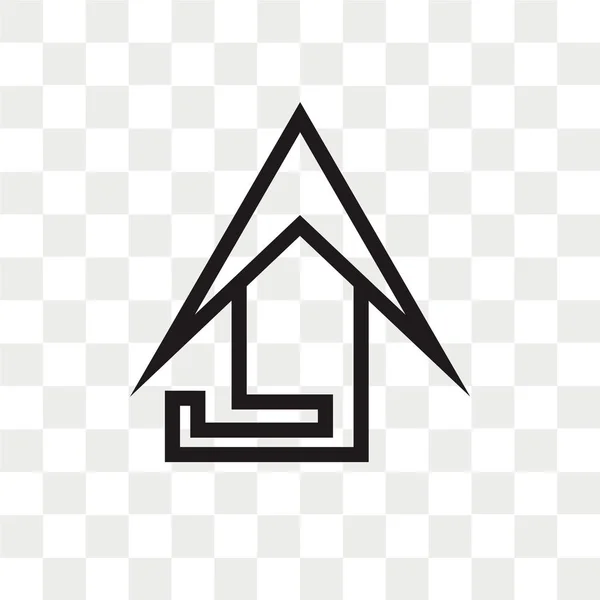 Yukarı Vektör Simgesi Logo Kavramı Kadar Şeffaf Arka Plan Üzerinde — Stok Vektör