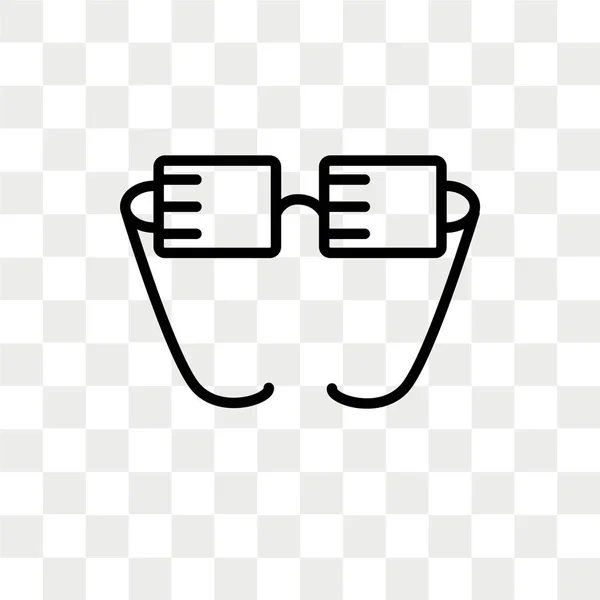 Icône Vectorielle Lunettes Isolée Sur Fond Transparent Concept Logo Lunettes — Image vectorielle