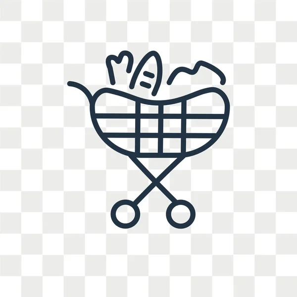 Saydam Arka Plan Üzerinde Bakkaliye Logo Kavramı Izole Yiyecek Vektör — Stok Vektör