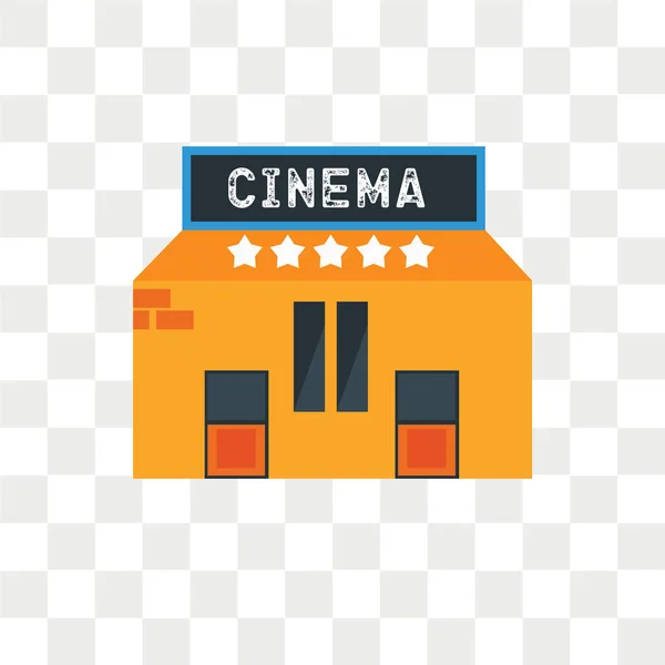 Icono Vector Cine Aislado Sobre Fondo Transparente Concepto Logotipo Cine — Vector de stock