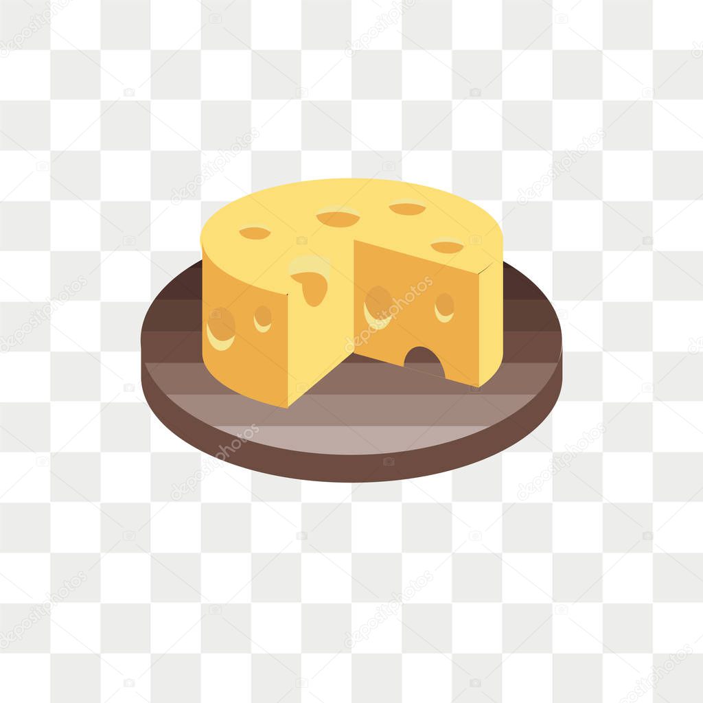 Cheese vector icon isolated on transparent background, Cheese logo concept