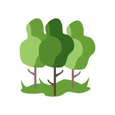 Orman simge vektör izole beyaz arka plan, orman şeffaf işareti, renkli sihirli sembolleri