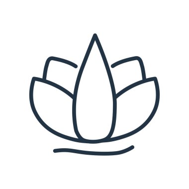 Beyaz arka plan üzerinde Lotus şeffaf işareti izole lotus simge vektör