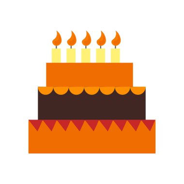 Doğum günü pastası simge vektör izole üzerinde beyaz arka plan, Doğum günü pasta şeffaf işareti