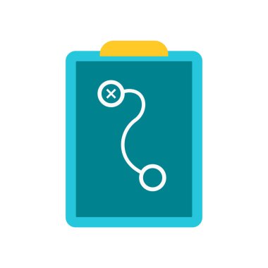 Beyaz arka plan üzerinde strateji şeffaf işareti izole strateji simge vektör