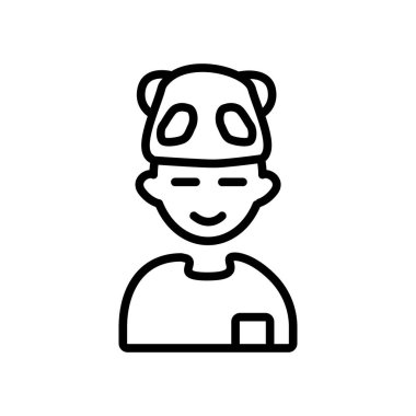 Beyaz arka plan üzerinde çocuk şeffaf işareti izole çocuk simge vektör