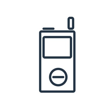 Beyaz arka plan üzerinde Walkie talkie şeffaf işareti izole Walkie talkie simge vektör