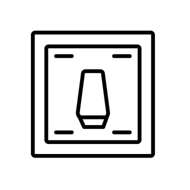 Beyaz arka planda, anahtarı şeffaf işareti, doğrusal ve kontur öğeleri anahat tarzı izole simge vektör geçiş