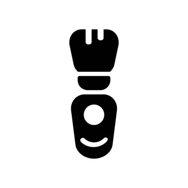 Beyaz arka plan üzerinde izole fırça simge vektör tıraş, traş fırça şeffaf işareti, siyah moda sembolleri